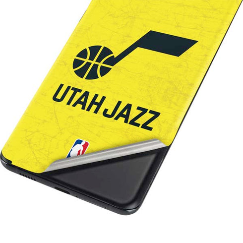 NBA Utah Jazz Yellow Texture Galaxy S21 Plus 5G Skin